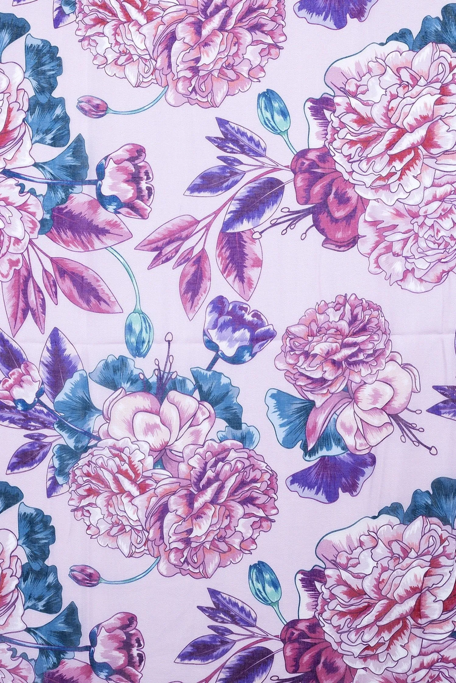 Pink Purple Floral Delight Scarf