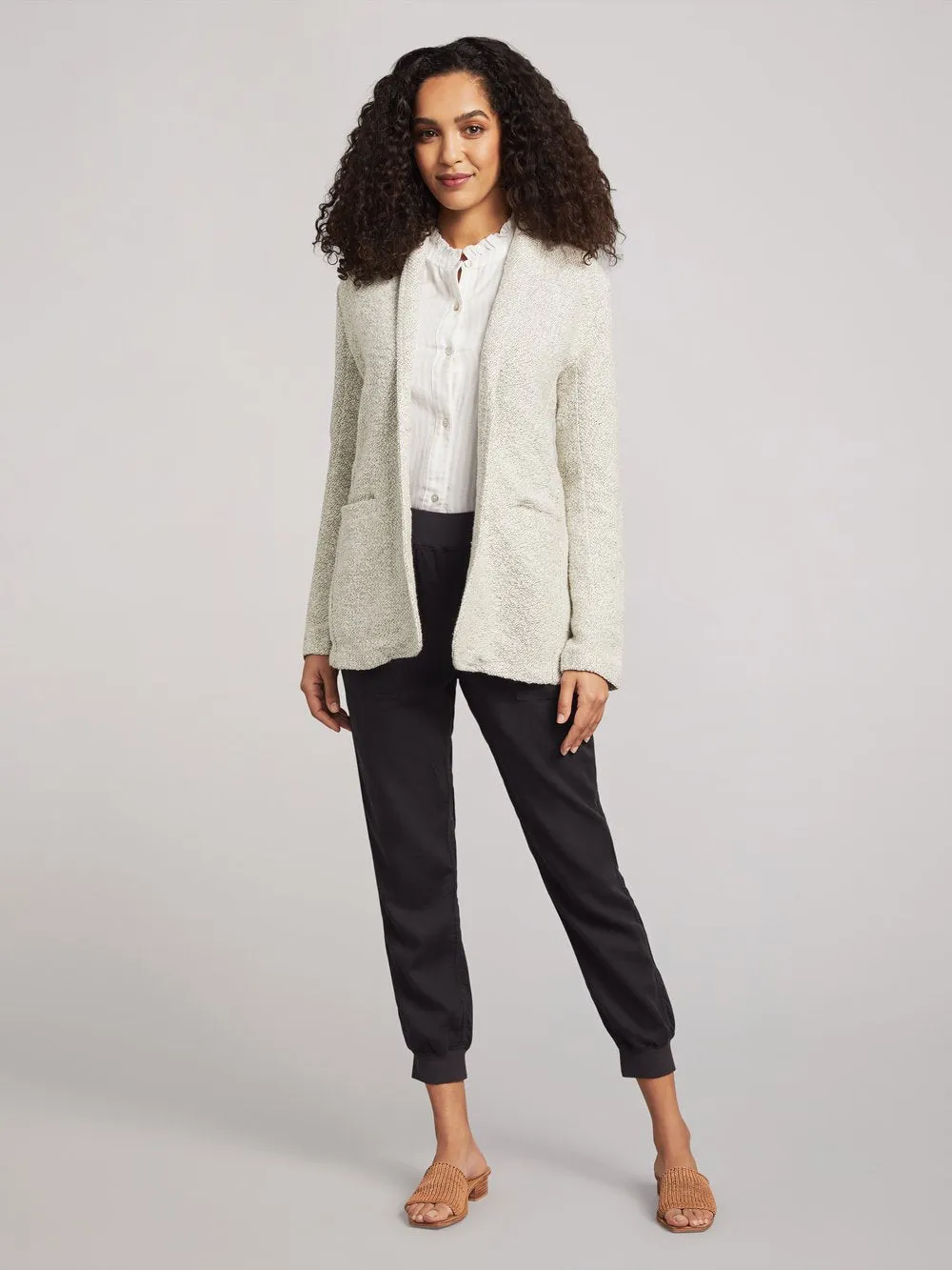 Pomona Knit Blazer in Cream