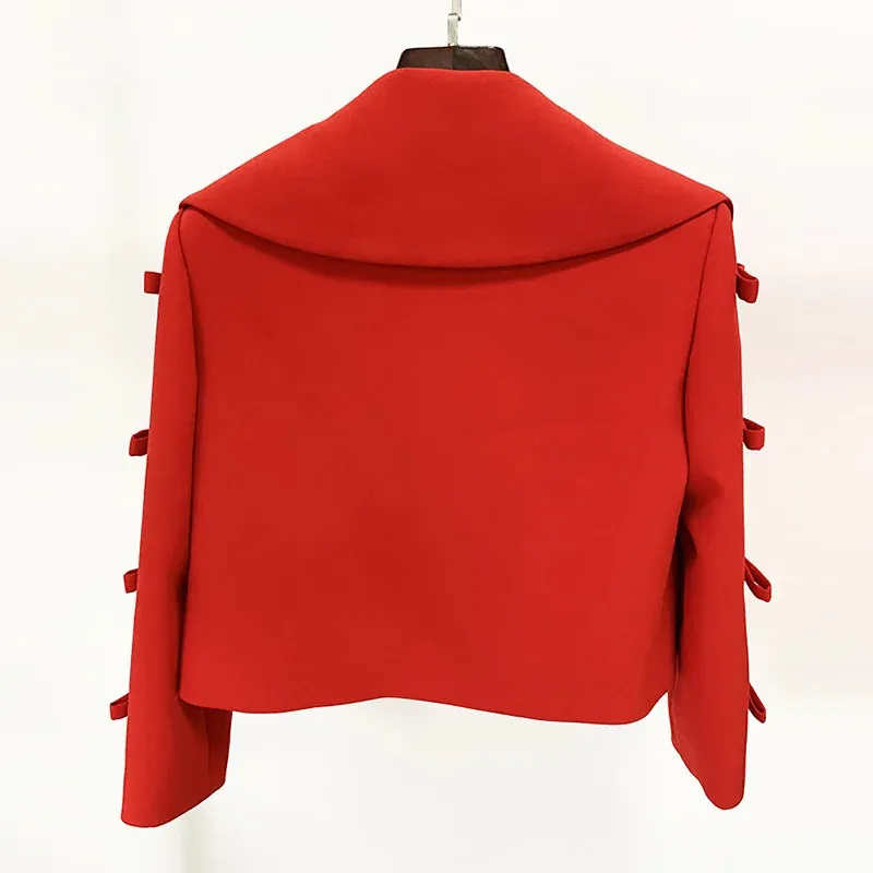 Pre Order:  Hollow Out Bowtie Sleeve Jacket