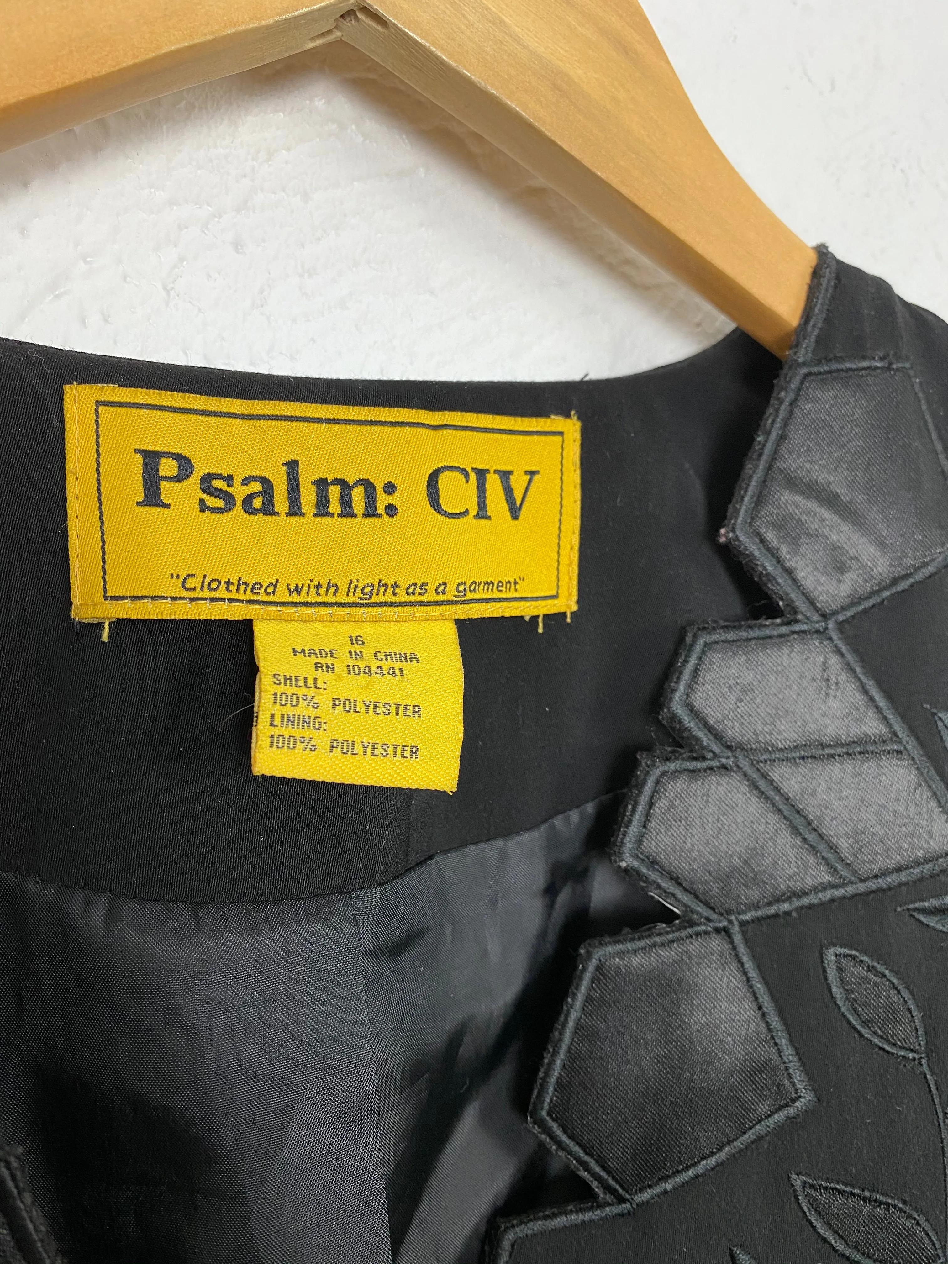 Psalm: CIV Embroidered Black Jacket