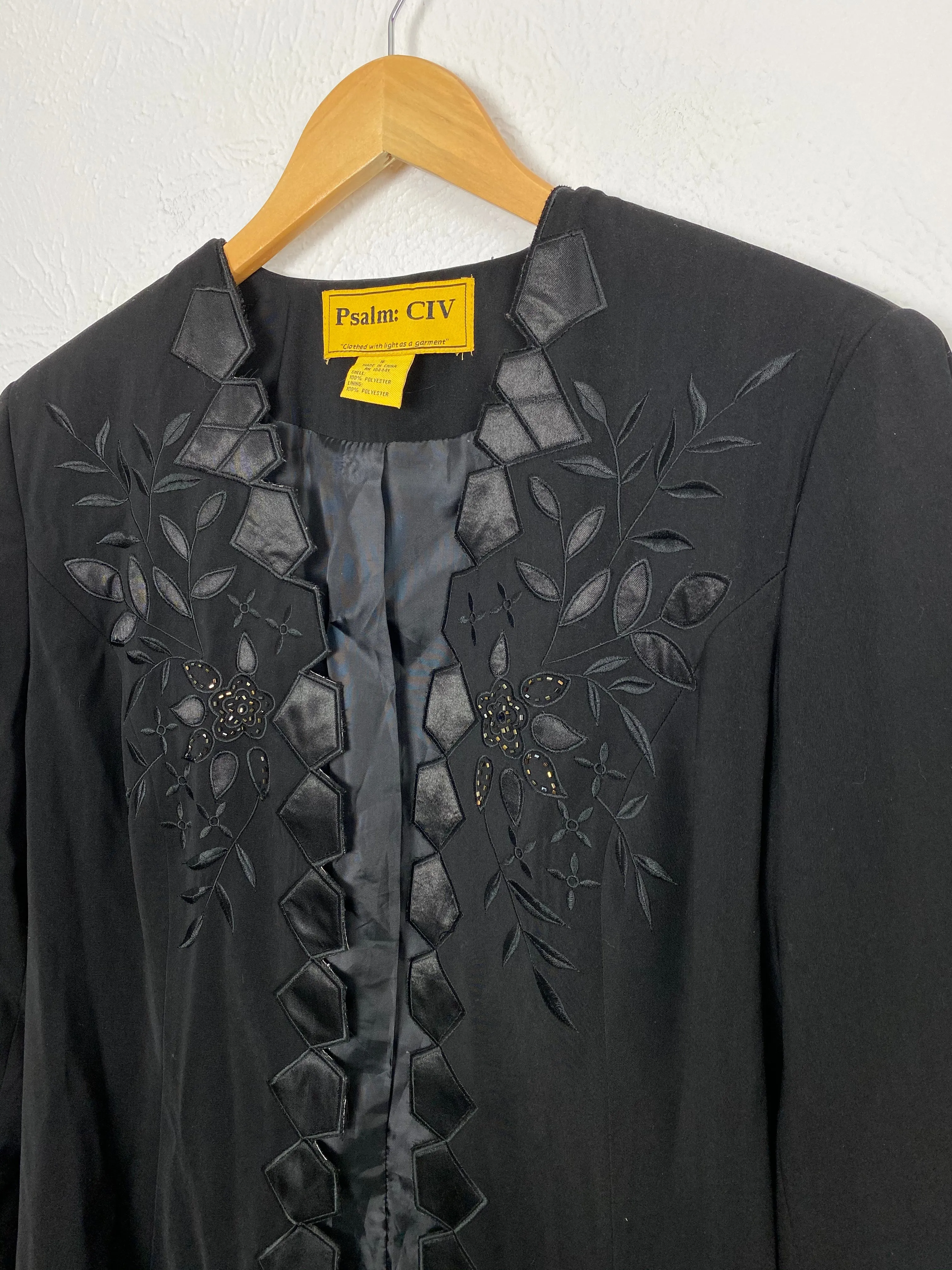 Psalm: CIV Embroidered Black Jacket