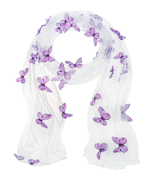 PURPLE BUTTERFLY SCARF