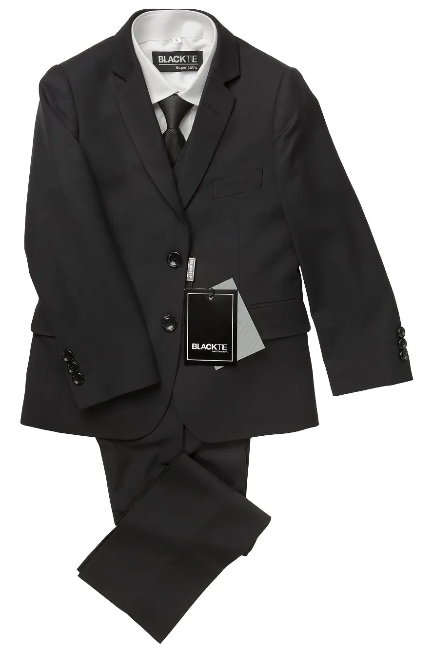 "Leo" Kids Black 5-Piece Suit