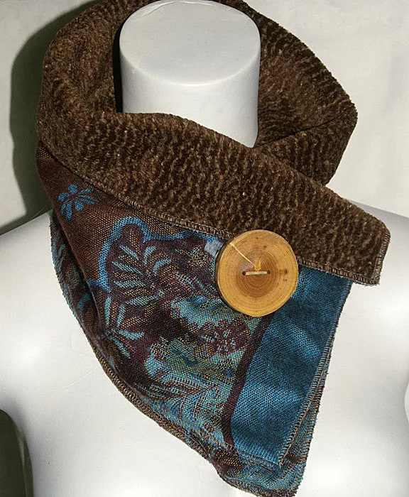 Rapsody In Blue Upcycled Neckwarmer - One-of-a-Kind