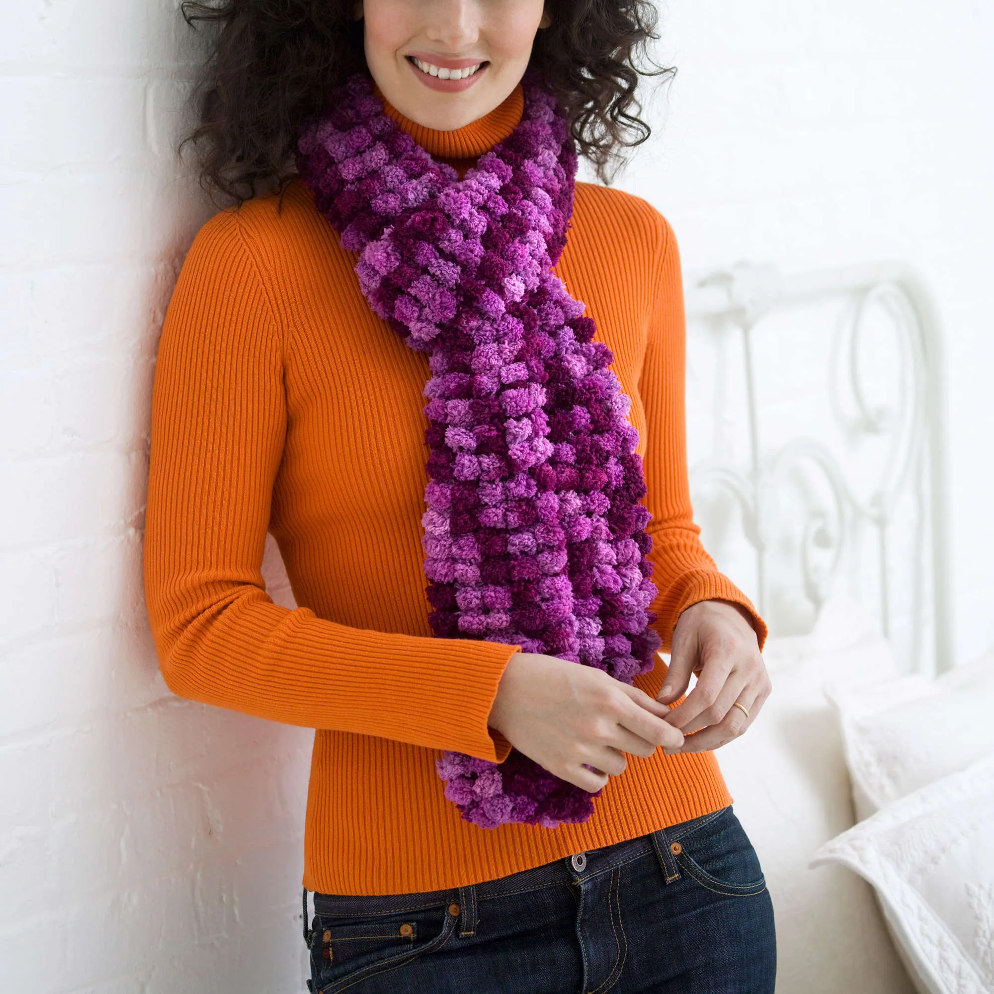 Red Heart Knit 2 Ball Scarf