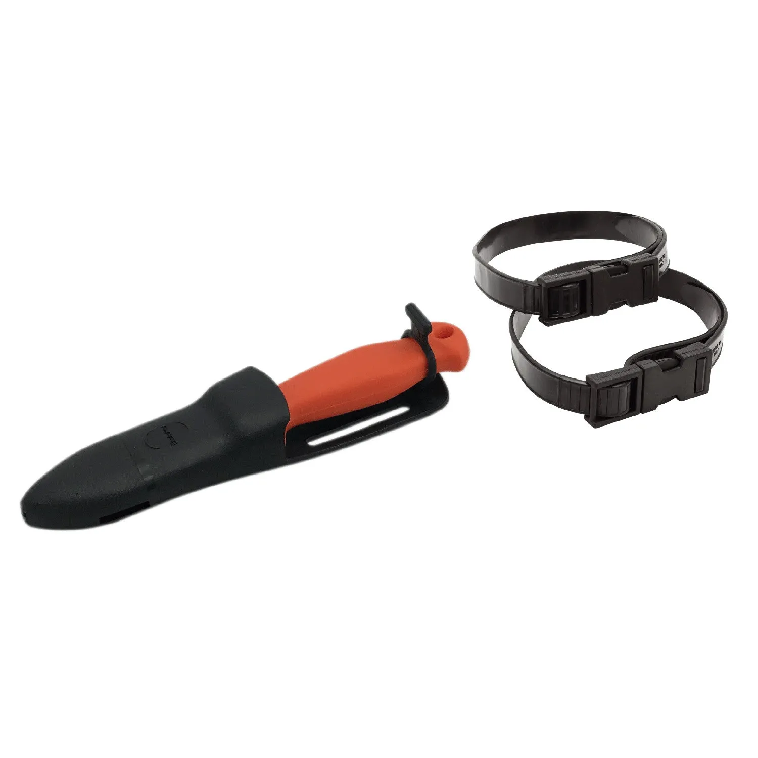 Riffe Stubby Knife Safety Orange Handle