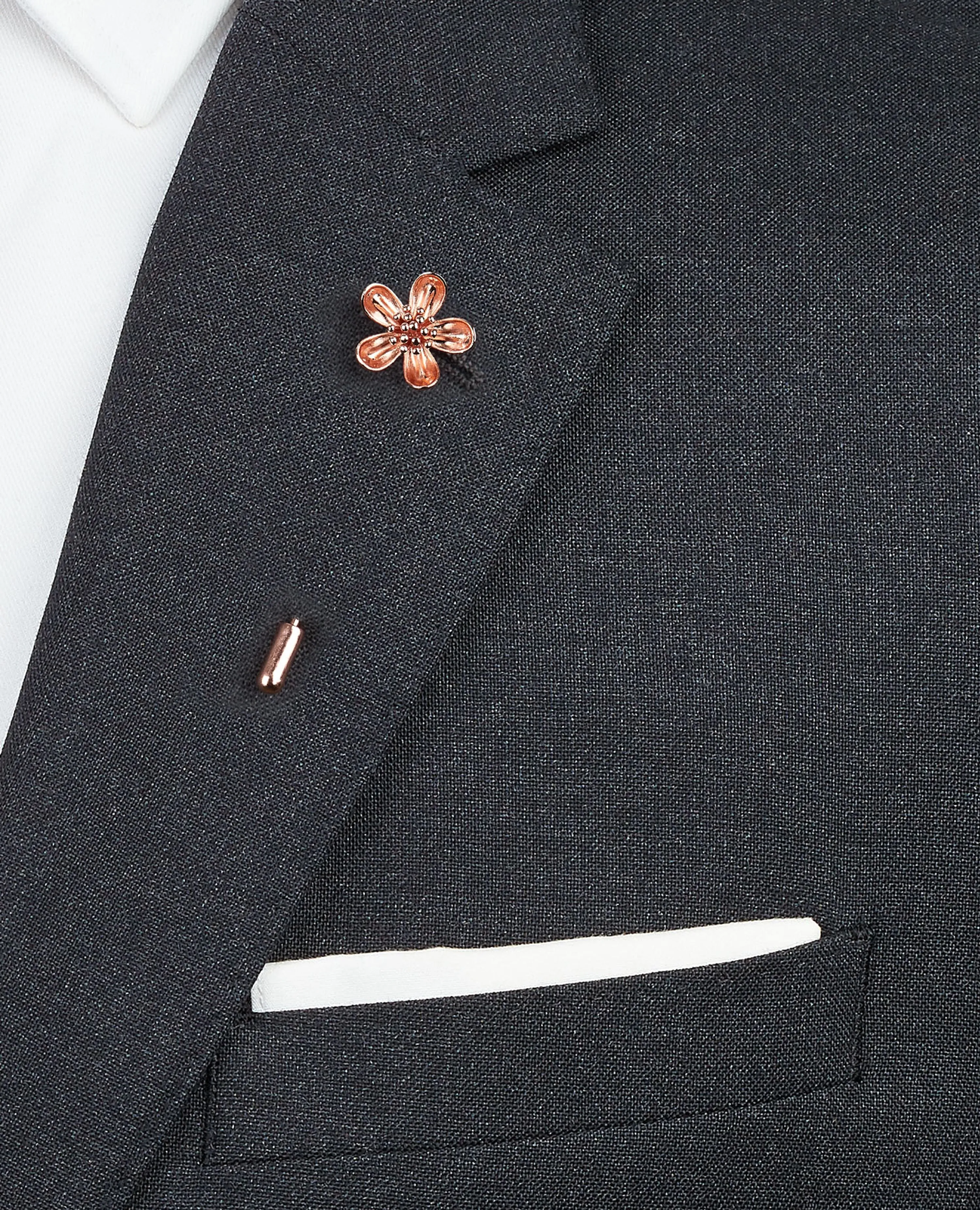 Rose Gold Summer Flower Lapel Pin