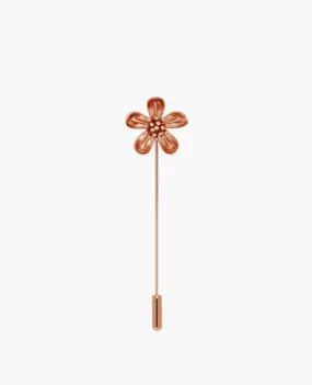 Rose Gold Summer Flower Lapel Pin