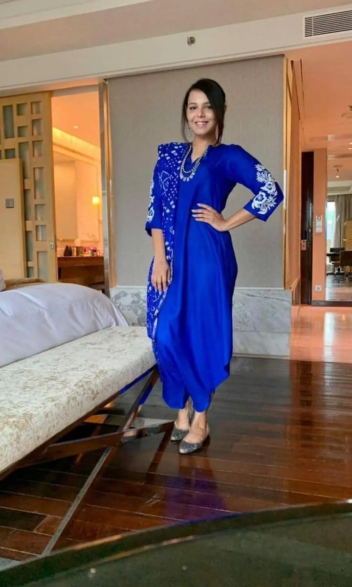 Royal Blue Embroidery Jumpsuit