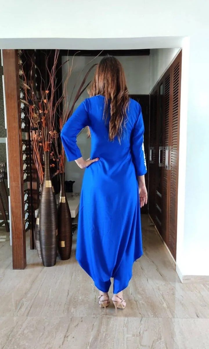 Royal Blue Embroidery Jumpsuit