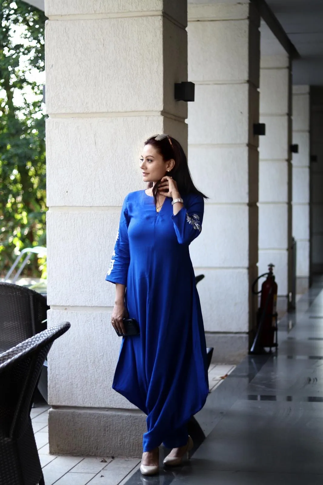 Royal Blue Embroidery Jumpsuit