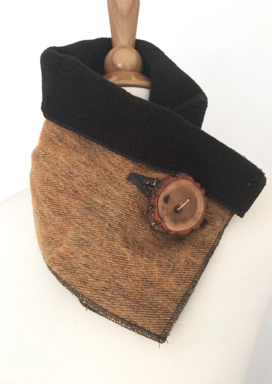 Rustic Ochre UpCycled Neckwarmer One-of-a-Kind