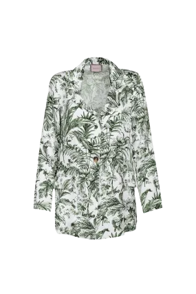 Saiph green flower print blazer