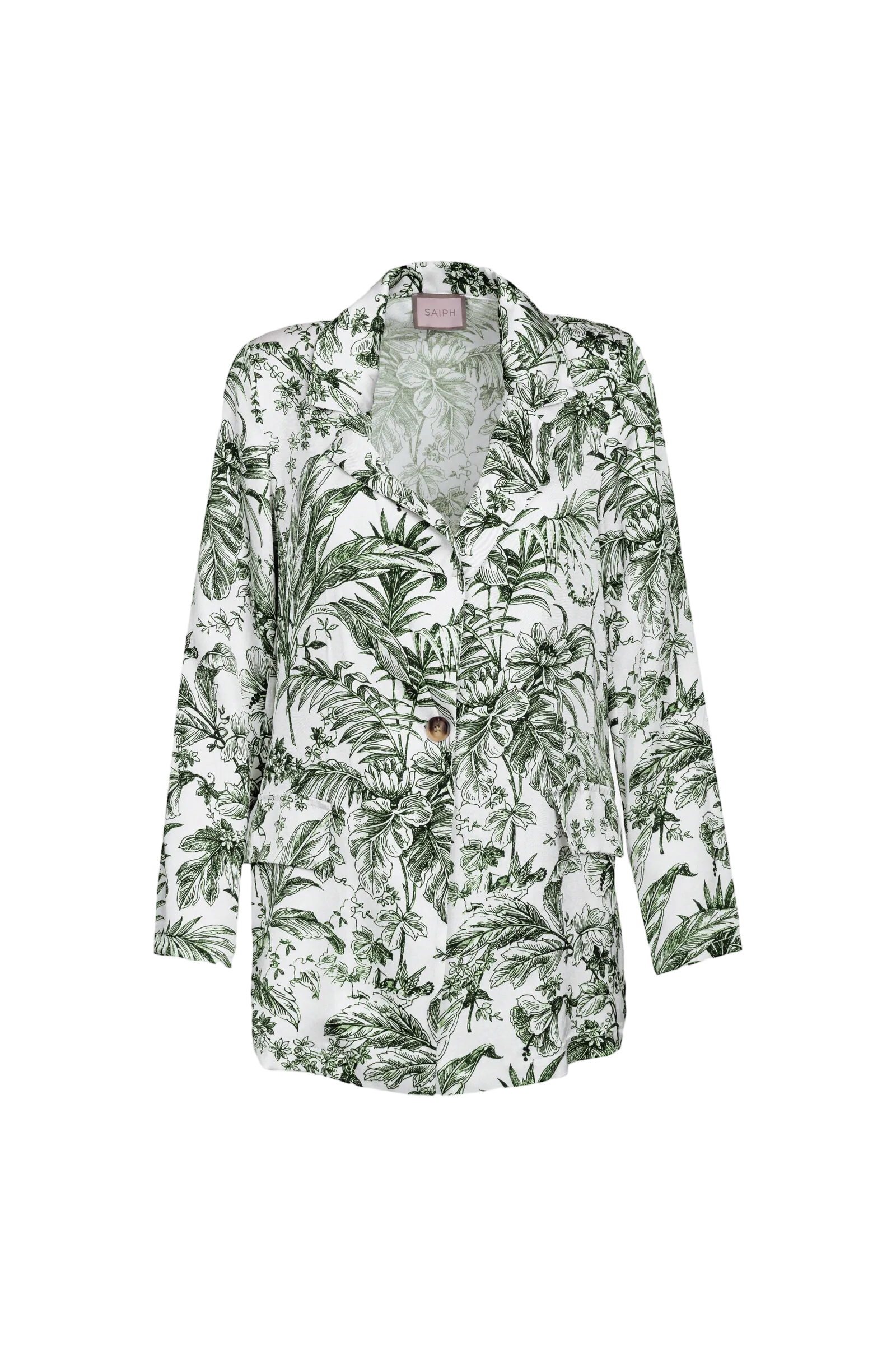 Saiph green flower print blazer