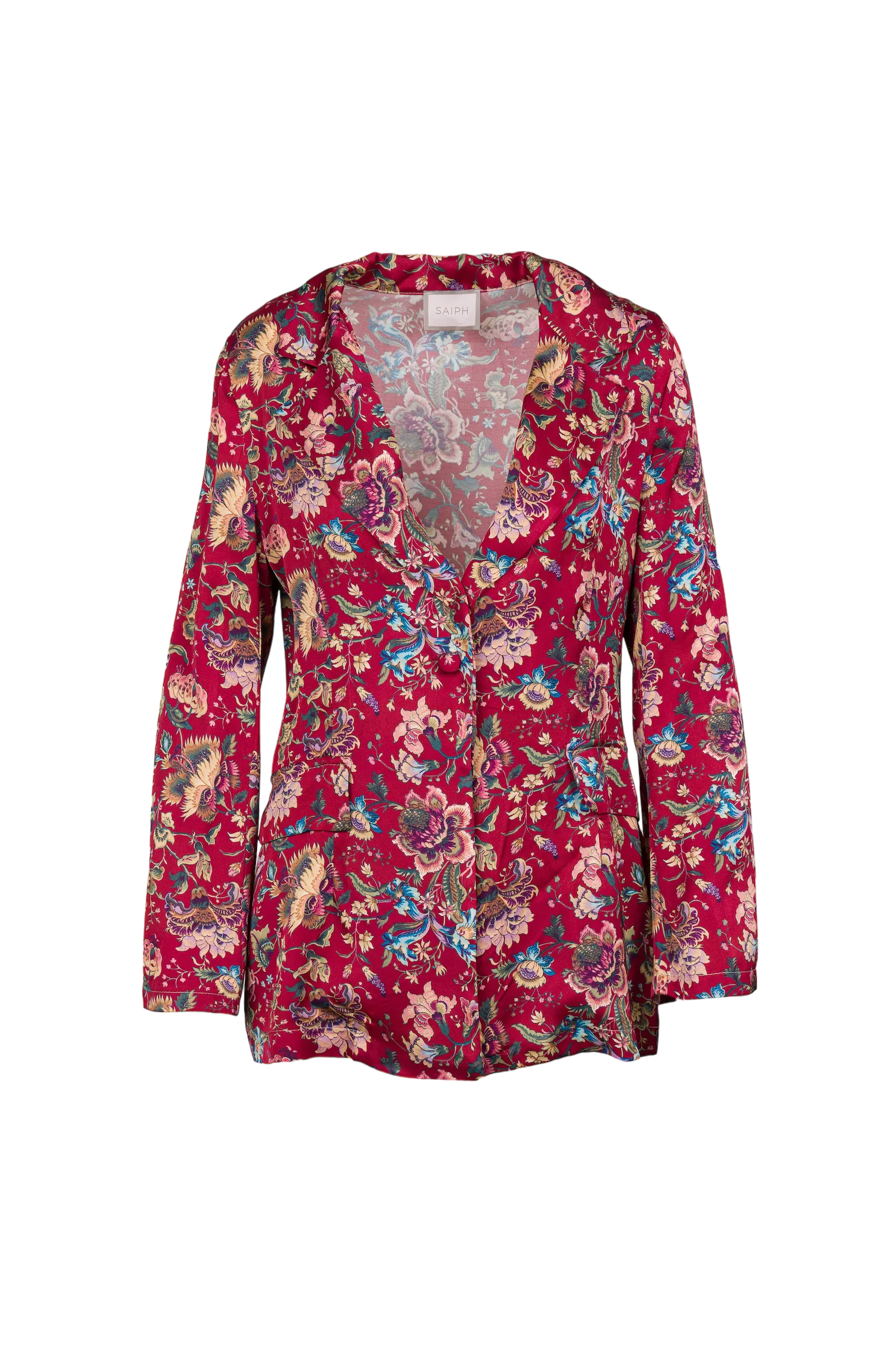 Saiph red flower blazer