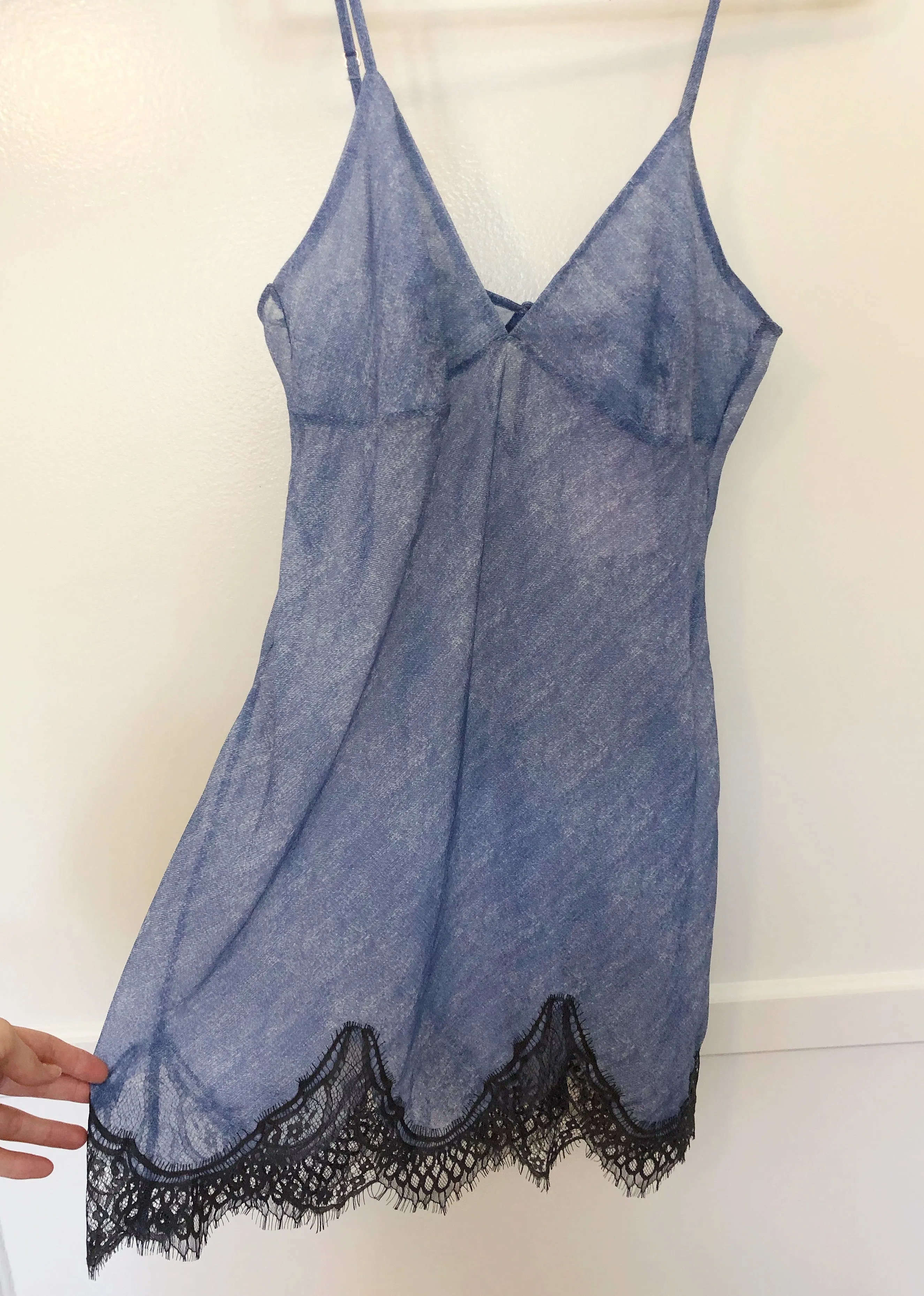 Savage x Fenty Denim Look Slip Dress - L/XL