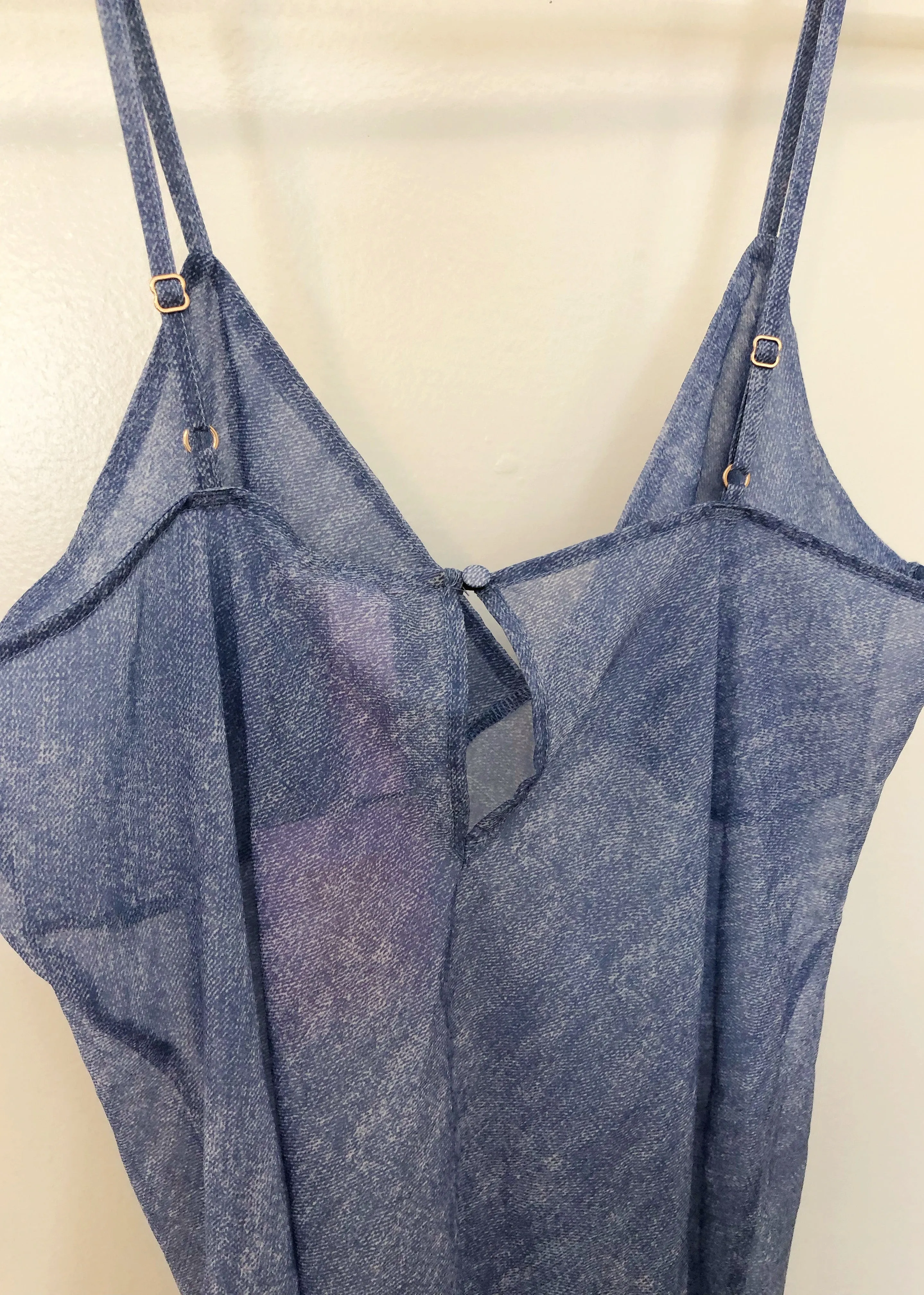 Savage x Fenty Denim Look Slip Dress - L/XL