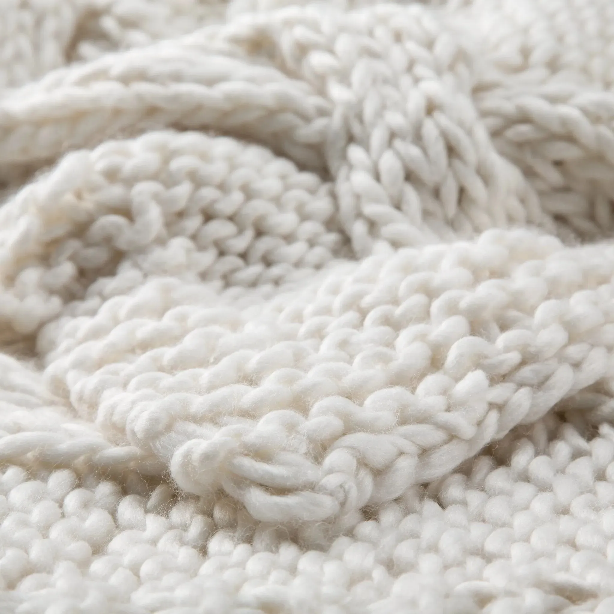 Serin SER07 Ivory Throw Blanket