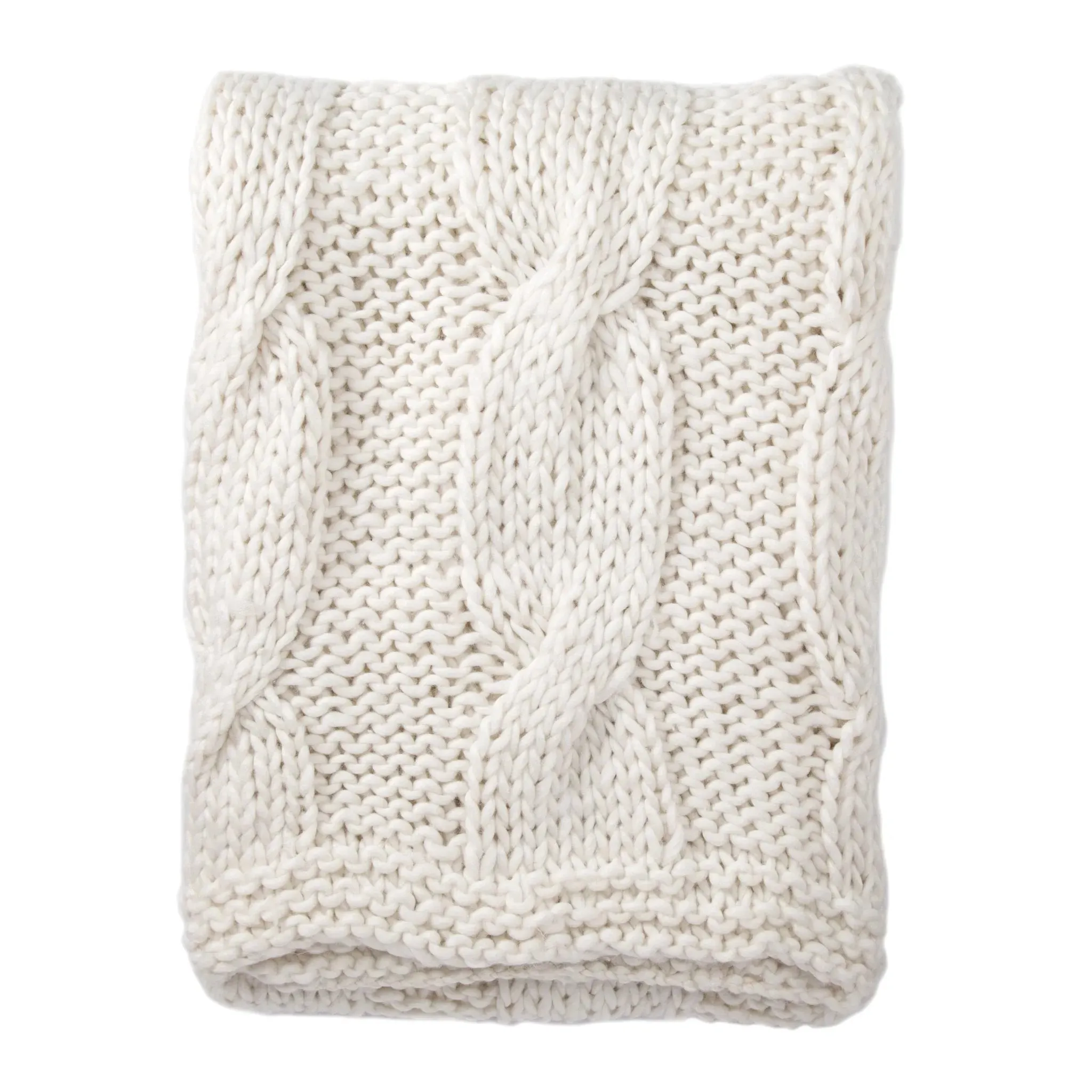 Serin SER07 Ivory Throw Blanket