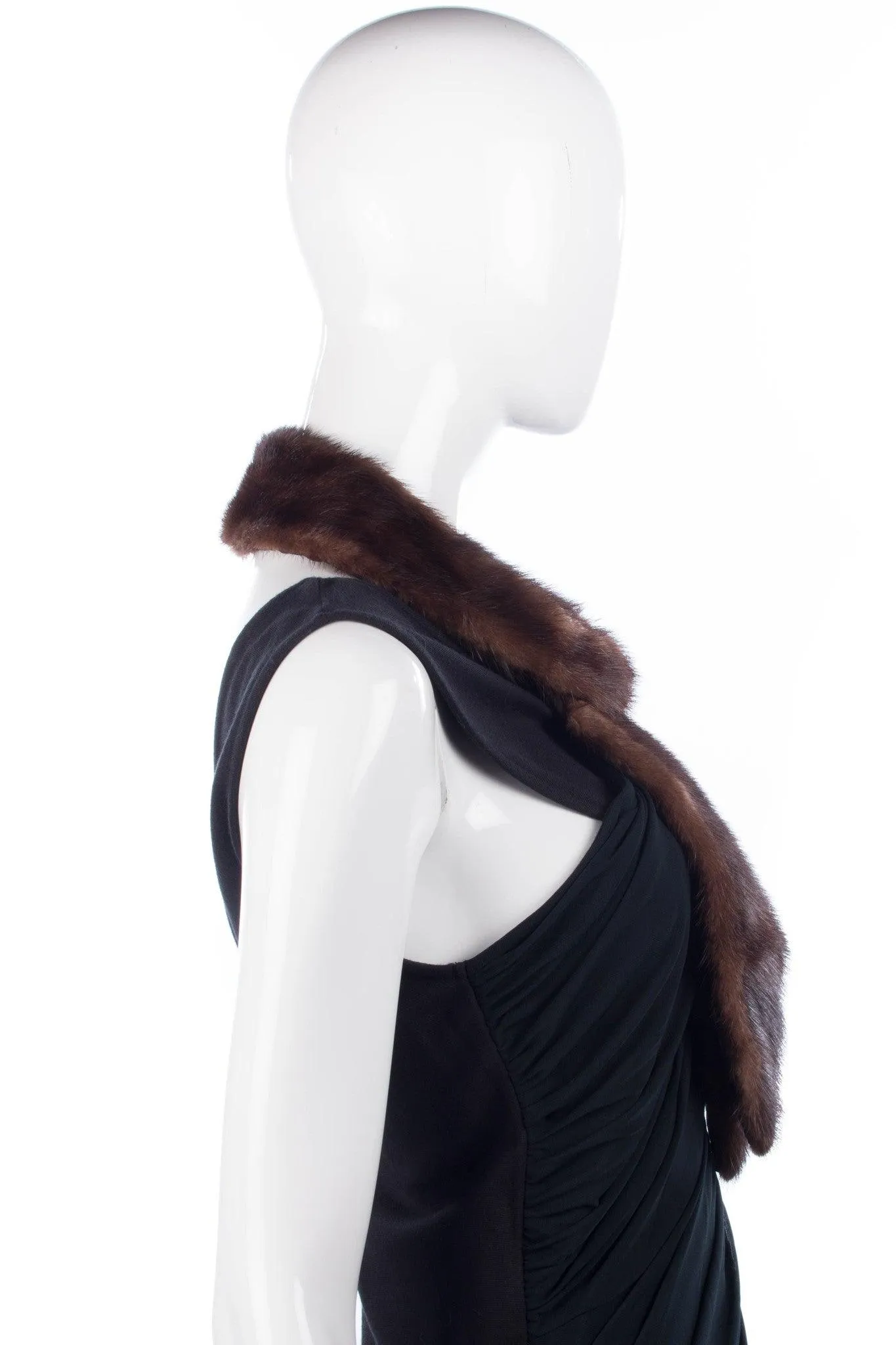 Shaped vintage mink collar