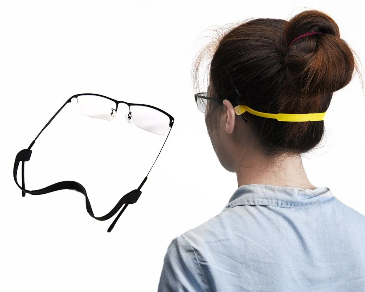 Silicone Anti-slip Glasses Strap and Ear Grip Hooks Set of 6