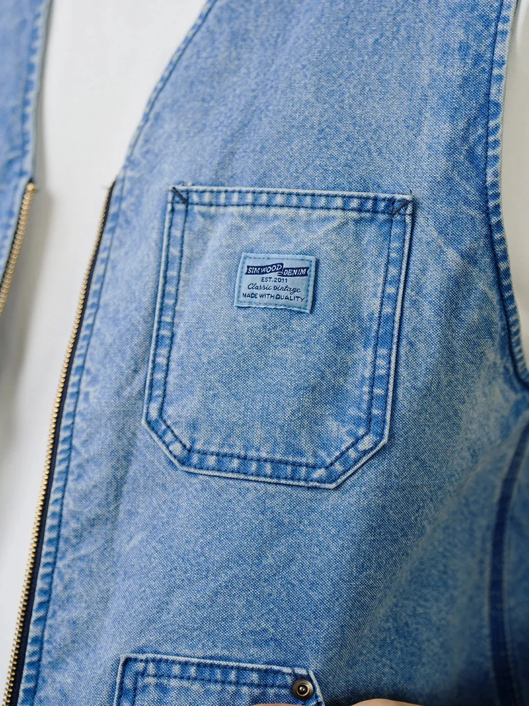 SIMWOOD Denim Workwear Vest