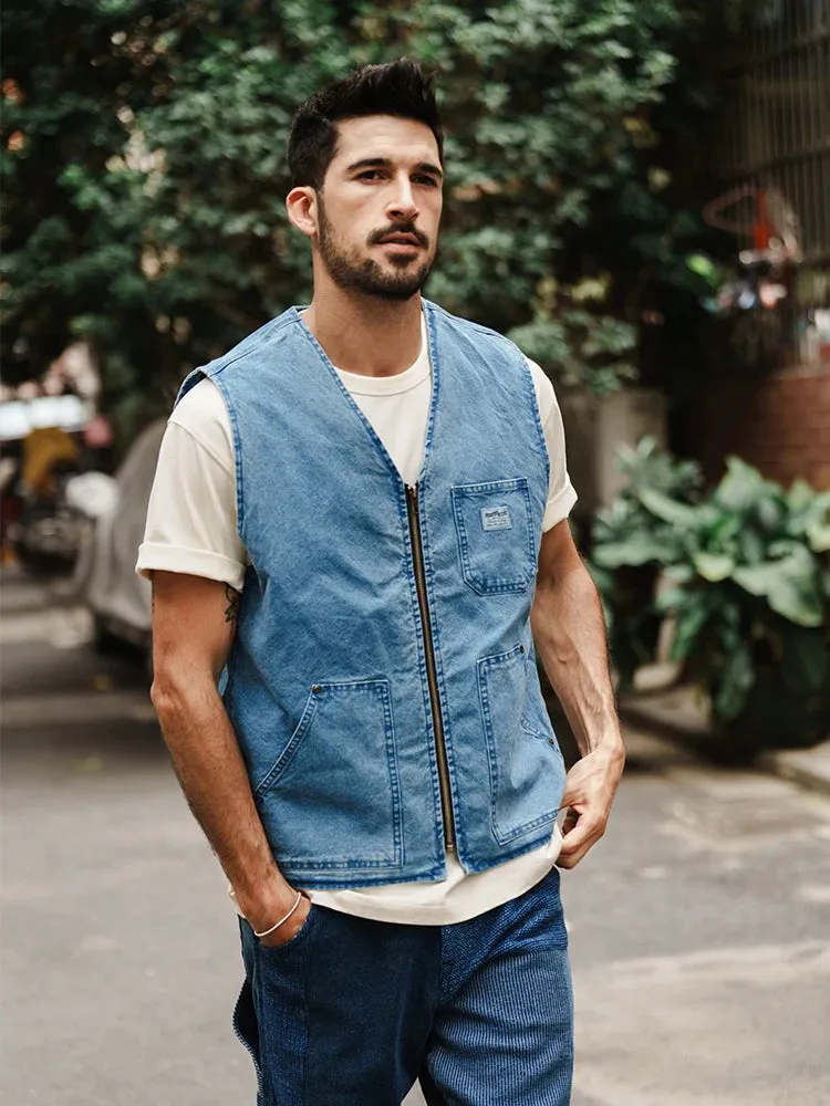 SIMWOOD Denim Workwear Vest