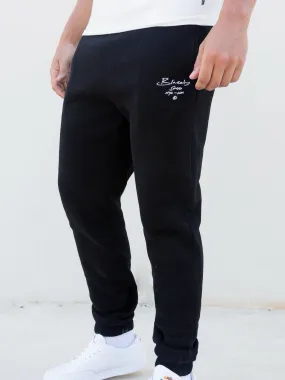 Soho Relaxed Script Sweatpants - Black