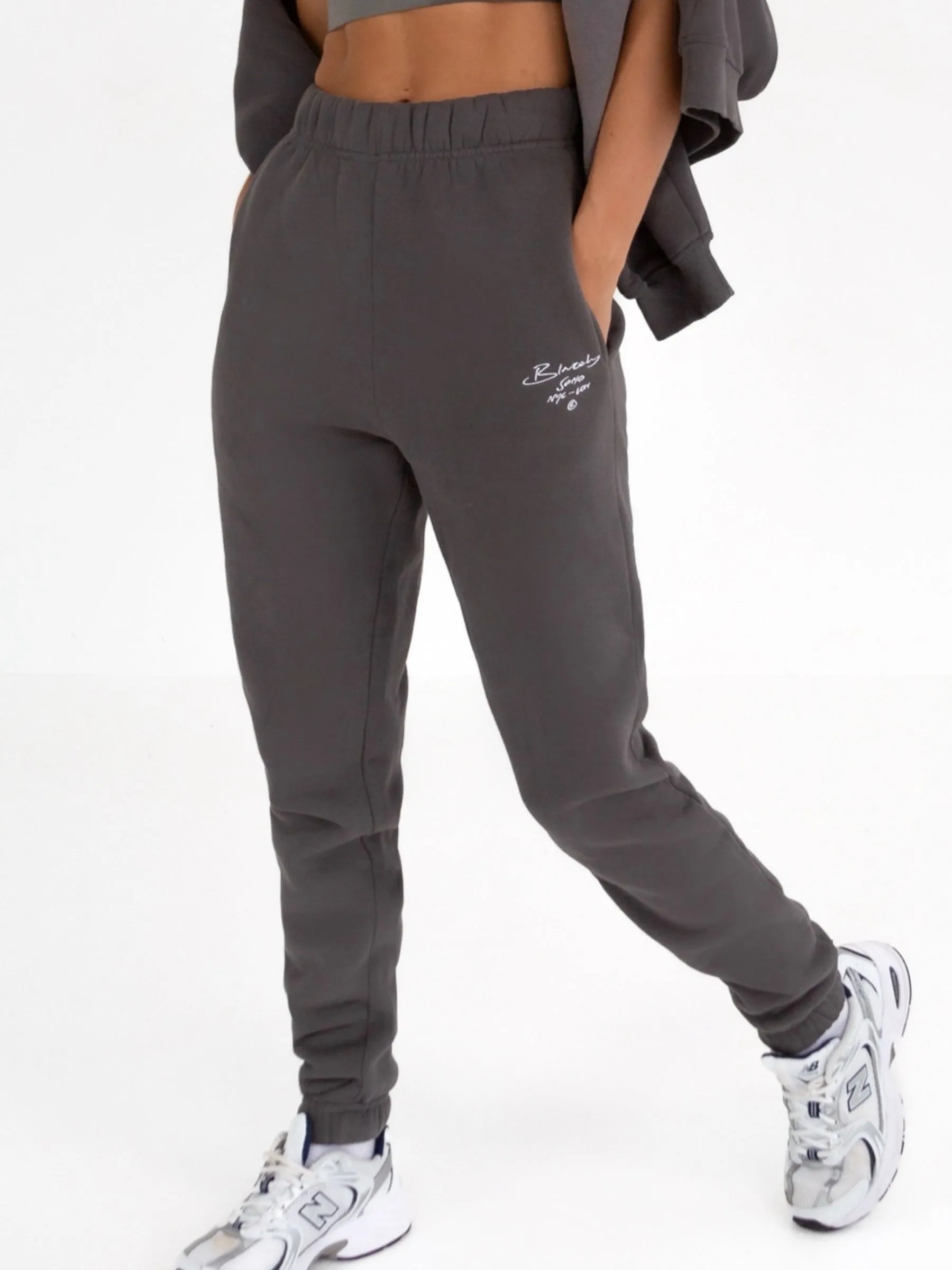 Soho Script Sweatpants - Charcoal