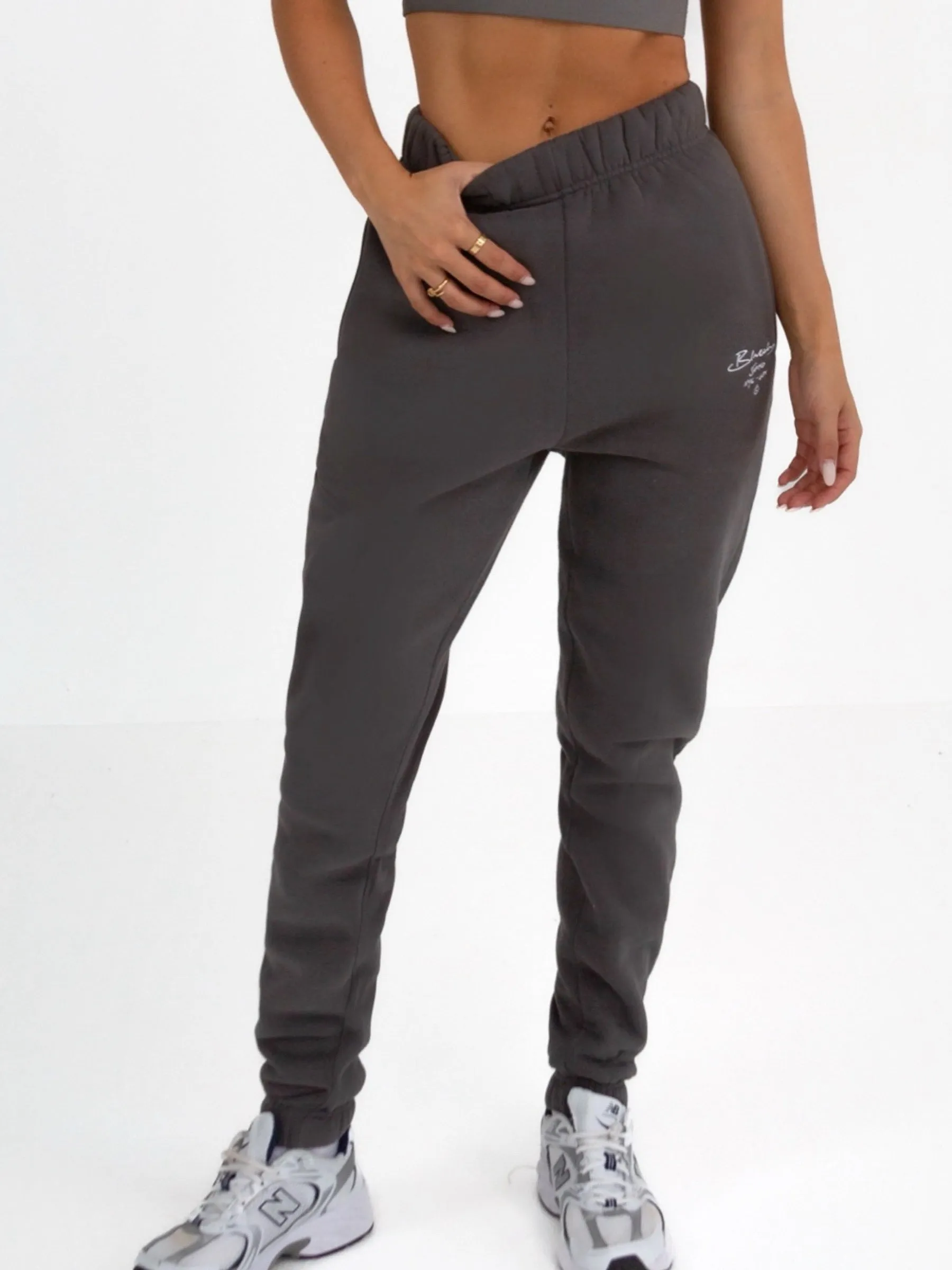 Soho Script Sweatpants - Charcoal