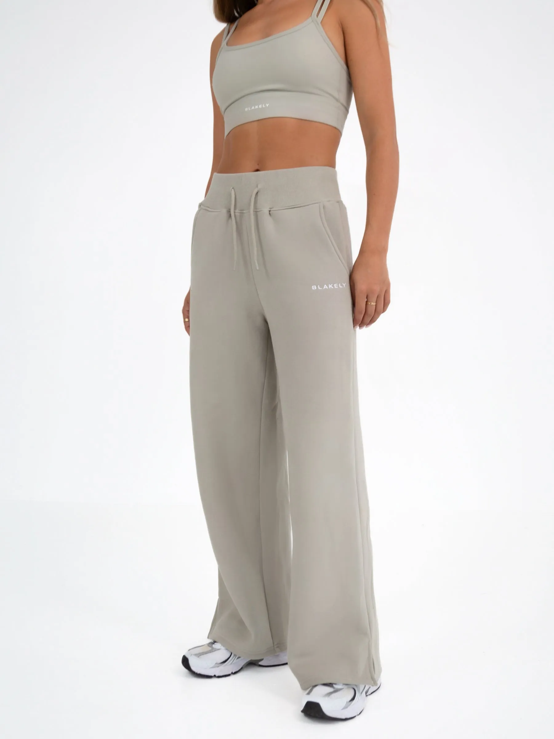 Soho Wide Leg Sweatpants - Grey