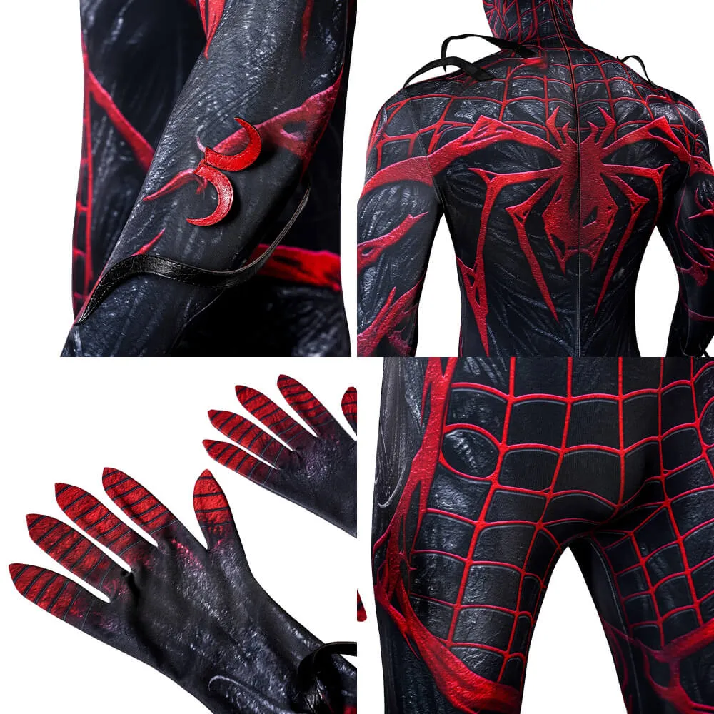 Spider-Man 2 PS5 Mile Morales Absolute Carnage Suit Cosplay Costume Jumpsuit Mask