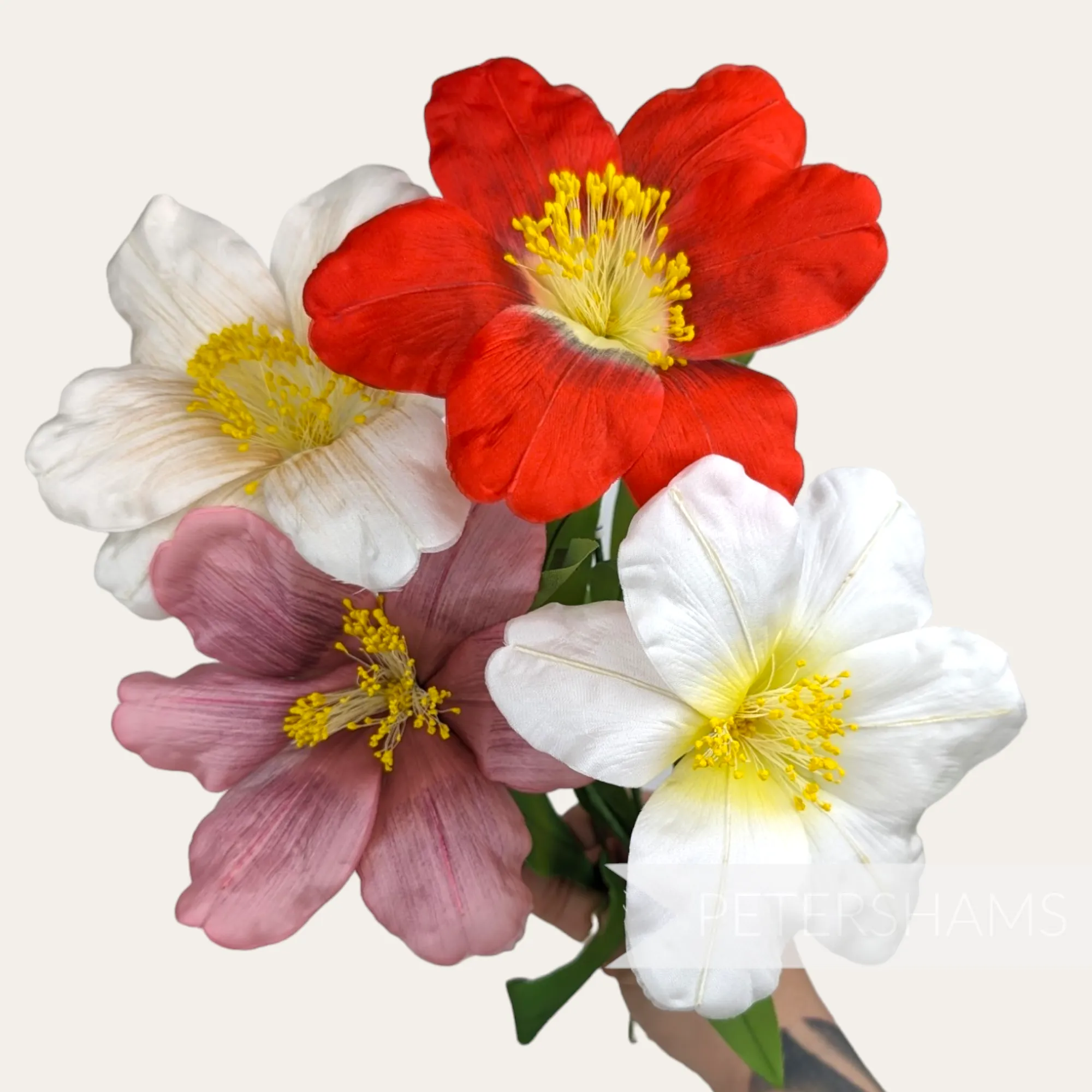 'Stevie' 1950's German Silk Hibiscus Millinery Flower