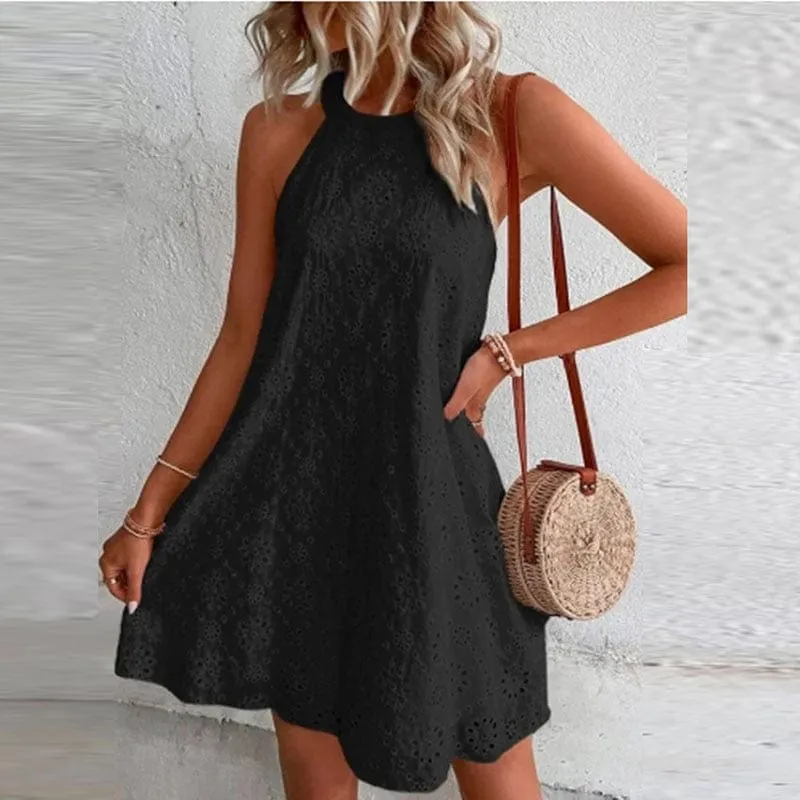 Summer Casual O Neck Mini Dress