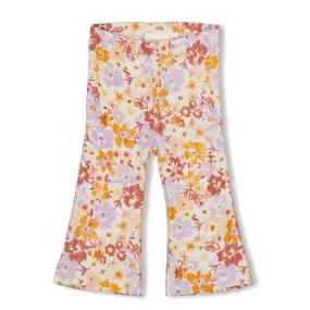 SUNNY SIDE UP Allover Print Crinkle Jersey Flared Fashion Pants