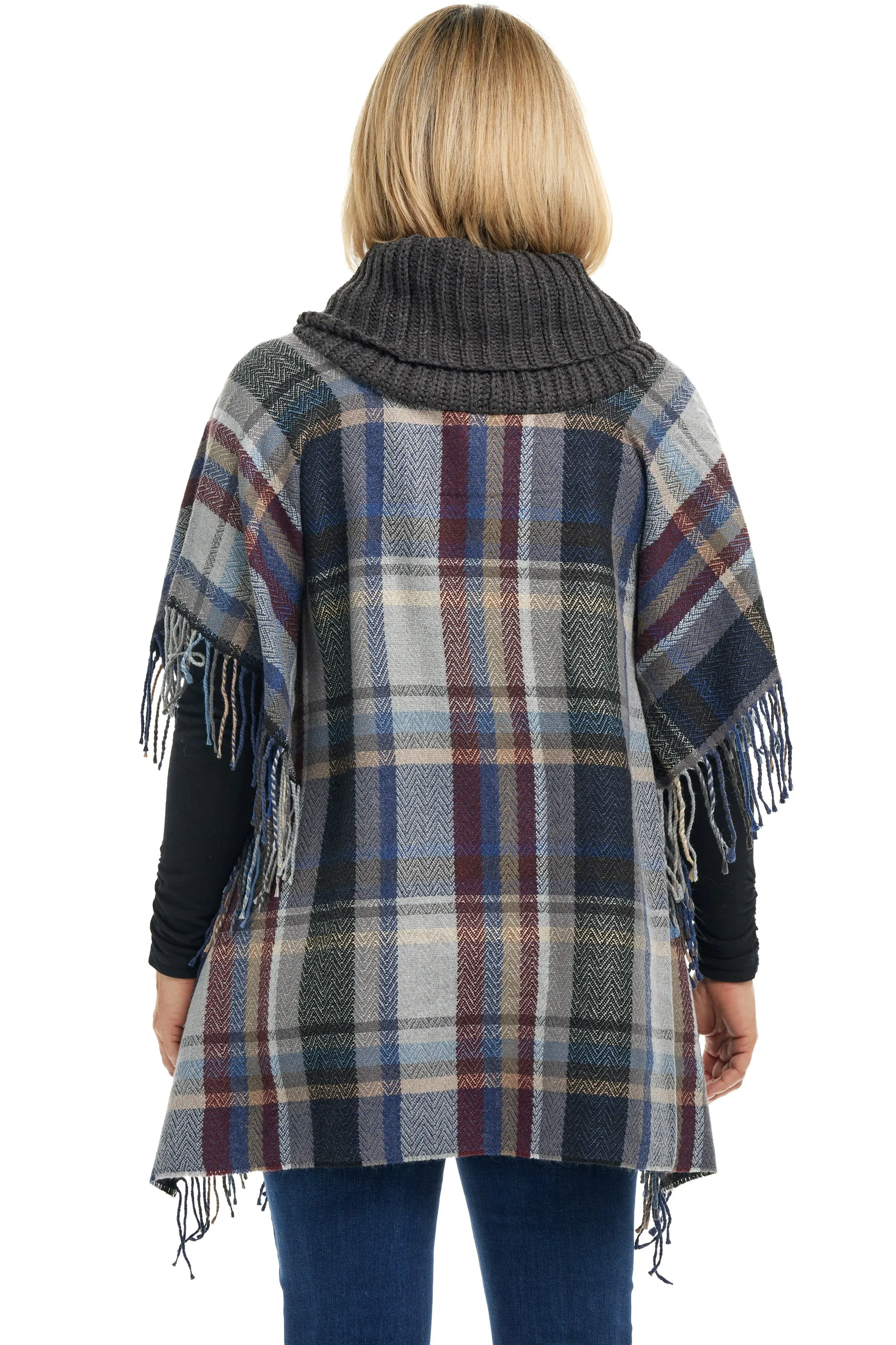 Tartan Cowl Poncho