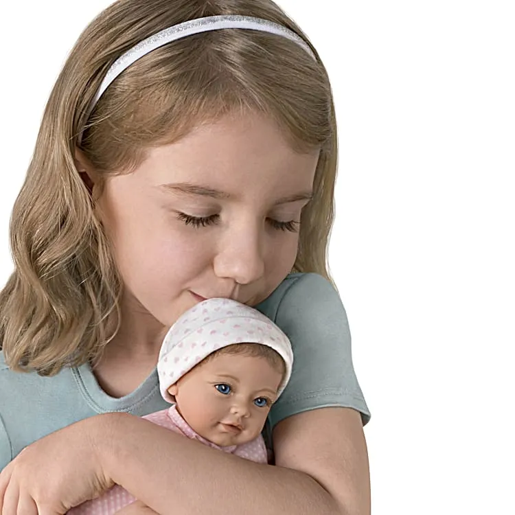 The Ashton-Drake Galleries Little Ellie Tiny Miracles Lifelike Baby Girl Doll Realistic Hand Rooted Hair Fully Poseable with Soft RealTouch® Vinyl Skin and Bean Bag Body Ages 3 and Up 10"-Inches