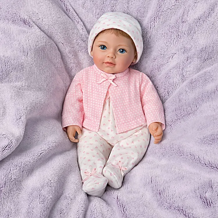 The Ashton-Drake Galleries Little Ellie Tiny Miracles Lifelike Baby Girl Doll Realistic Hand Rooted Hair Fully Poseable with Soft RealTouch® Vinyl Skin and Bean Bag Body Ages 3 and Up 10"-Inches