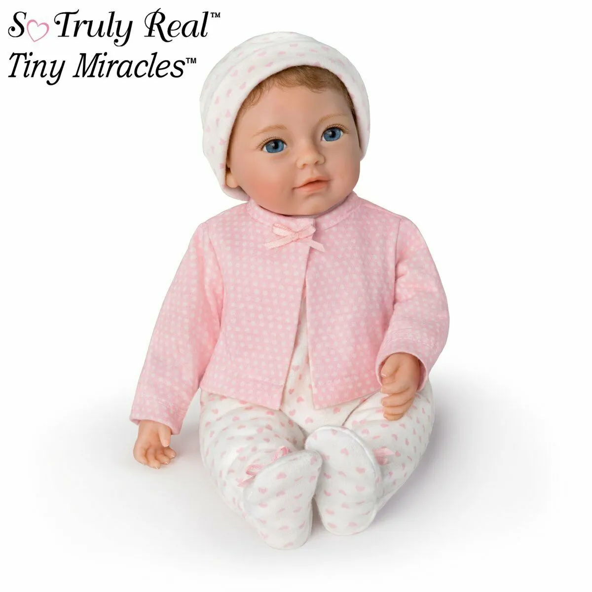 The Ashton-Drake Galleries Little Ellie Tiny Miracles Lifelike Baby Girl Doll Realistic Hand Rooted Hair Fully Poseable with Soft RealTouch® Vinyl Skin and Bean Bag Body Ages 3 and Up 10"-Inches