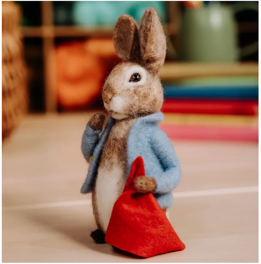 The Crafty Kit Company | Beatrix Potter - Peter Rabbit and His Pocket Handkerchief Needle Felting Kit