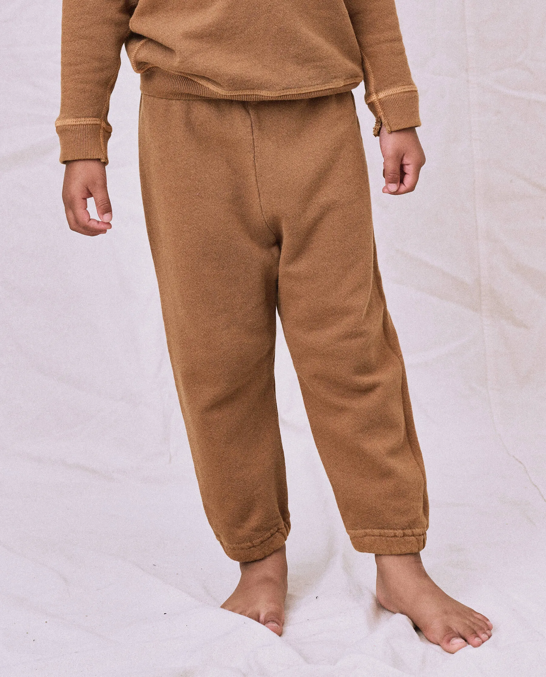 The Little Stadium Sweatpant. Solid -- Amber