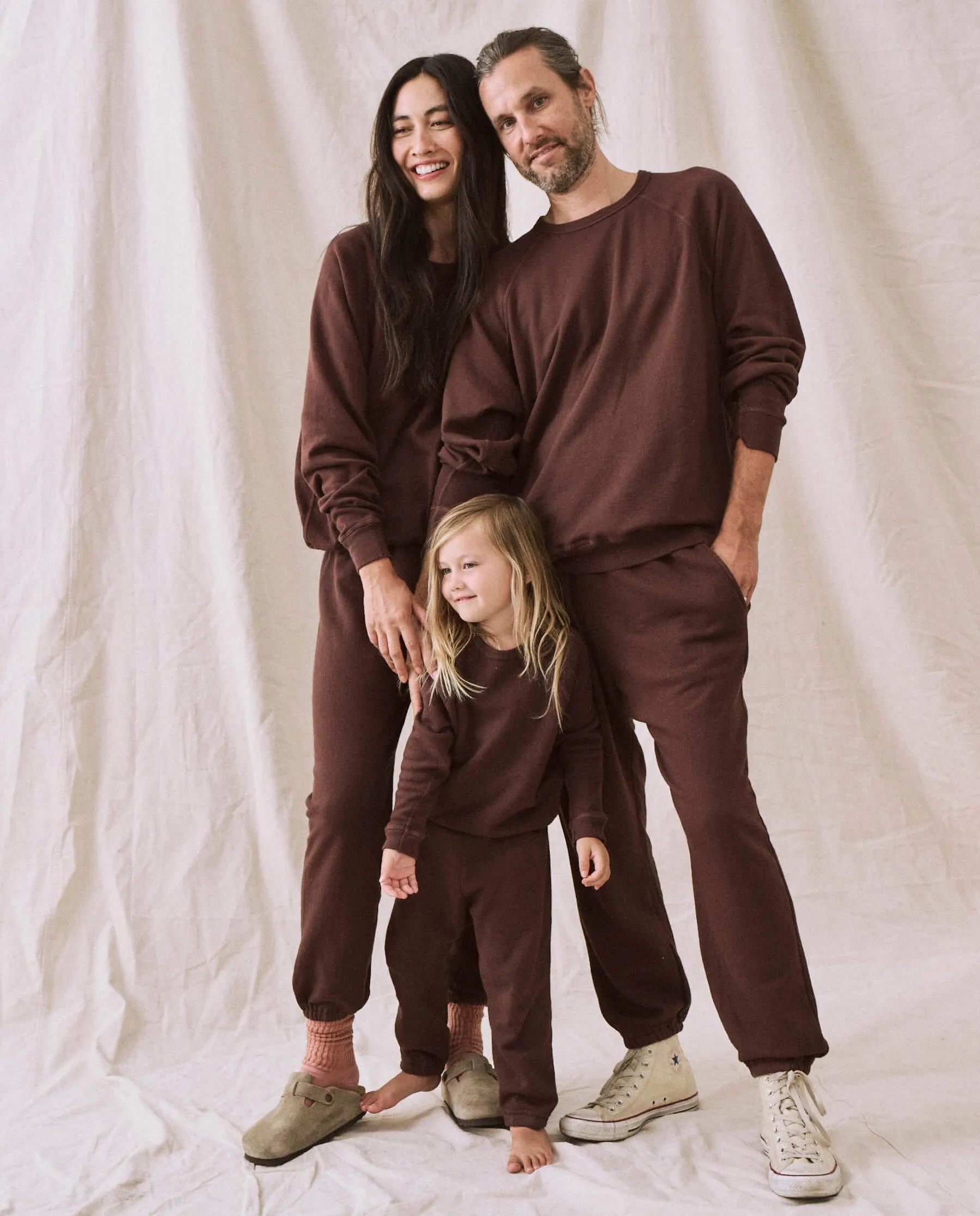 The Little Stadium Sweatpant. Solid -- Toasted Walnut