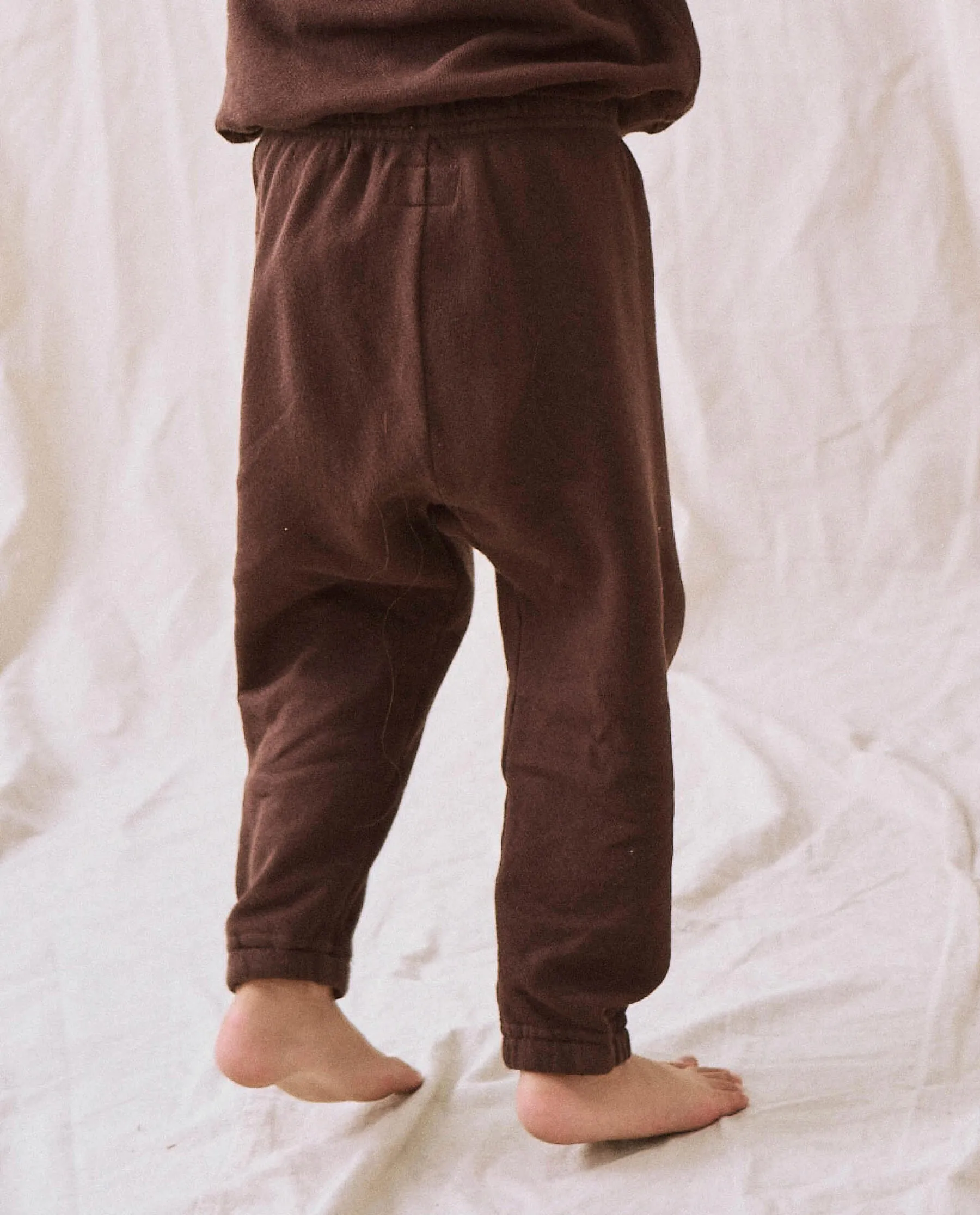 The Little Stadium Sweatpant. Solid -- Toasted Walnut