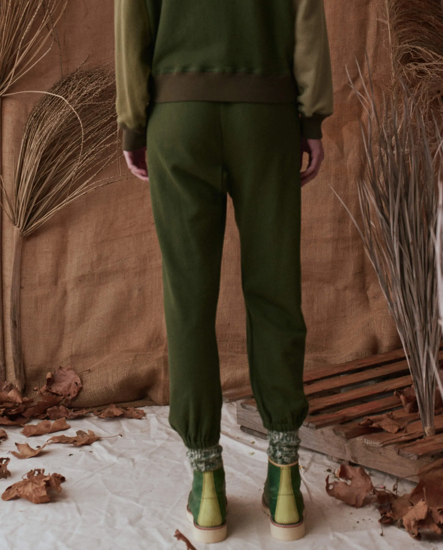 The Stadium Sweatpant. Solid -- Army Green