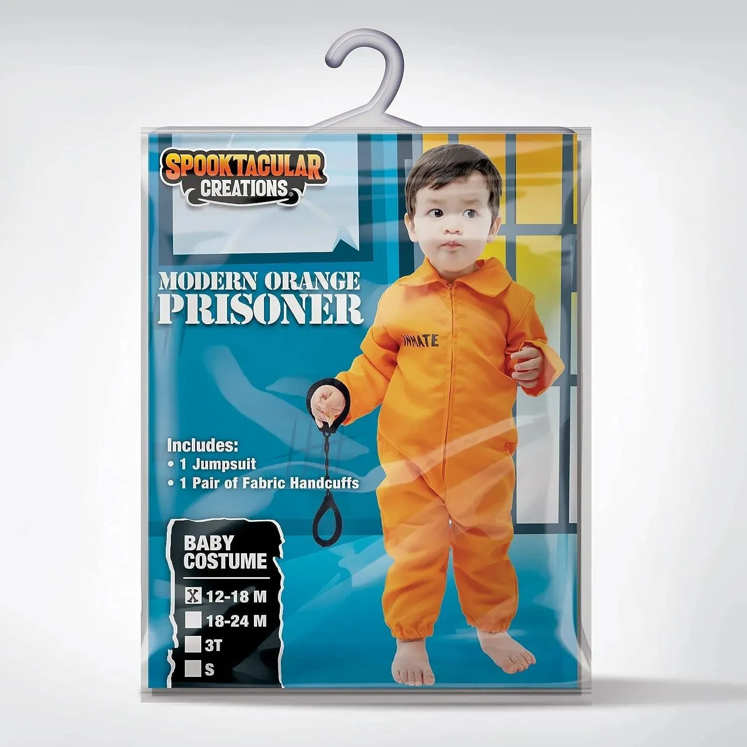 Toddler Unisex Jail Prisoner Costume for Halloween Party