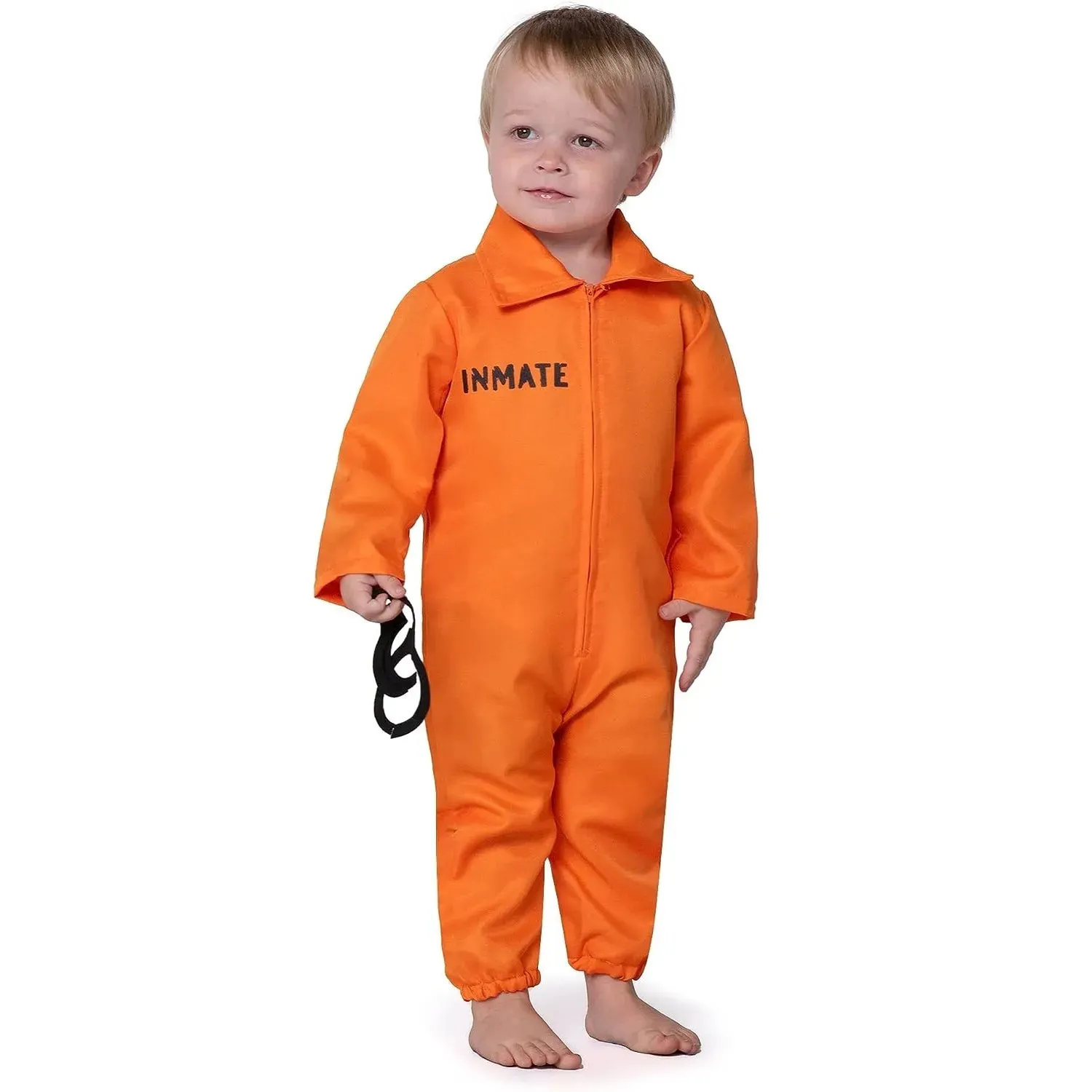 Toddler Unisex Jail Prisoner Costume for Halloween Party