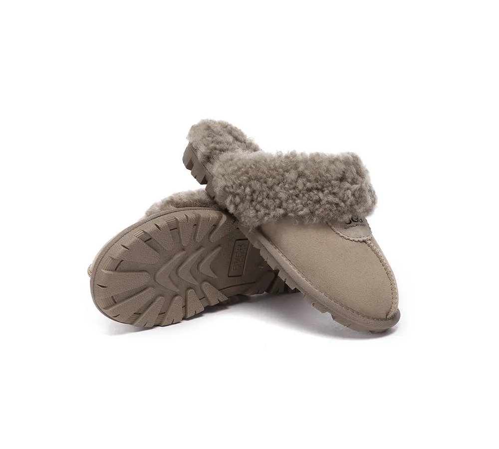 UGG Slippers Double Faced Sheepskin Wool Waffle Curly