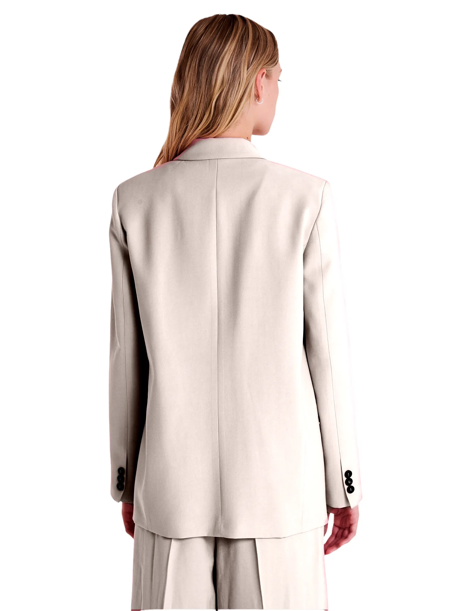 Vicolo cream flowing double breasted blazer