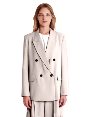 Vicolo cream flowing double breasted blazer