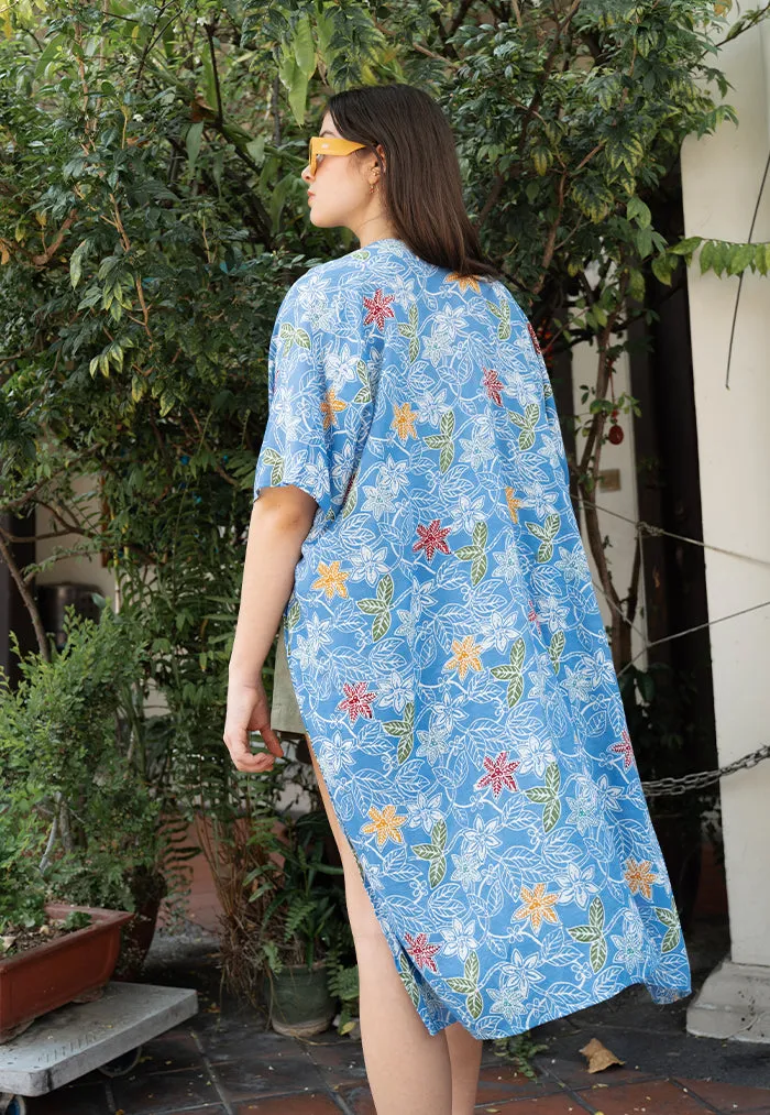 Vine and Branches Jens Outer Kimono - Fresh Yellow Blue